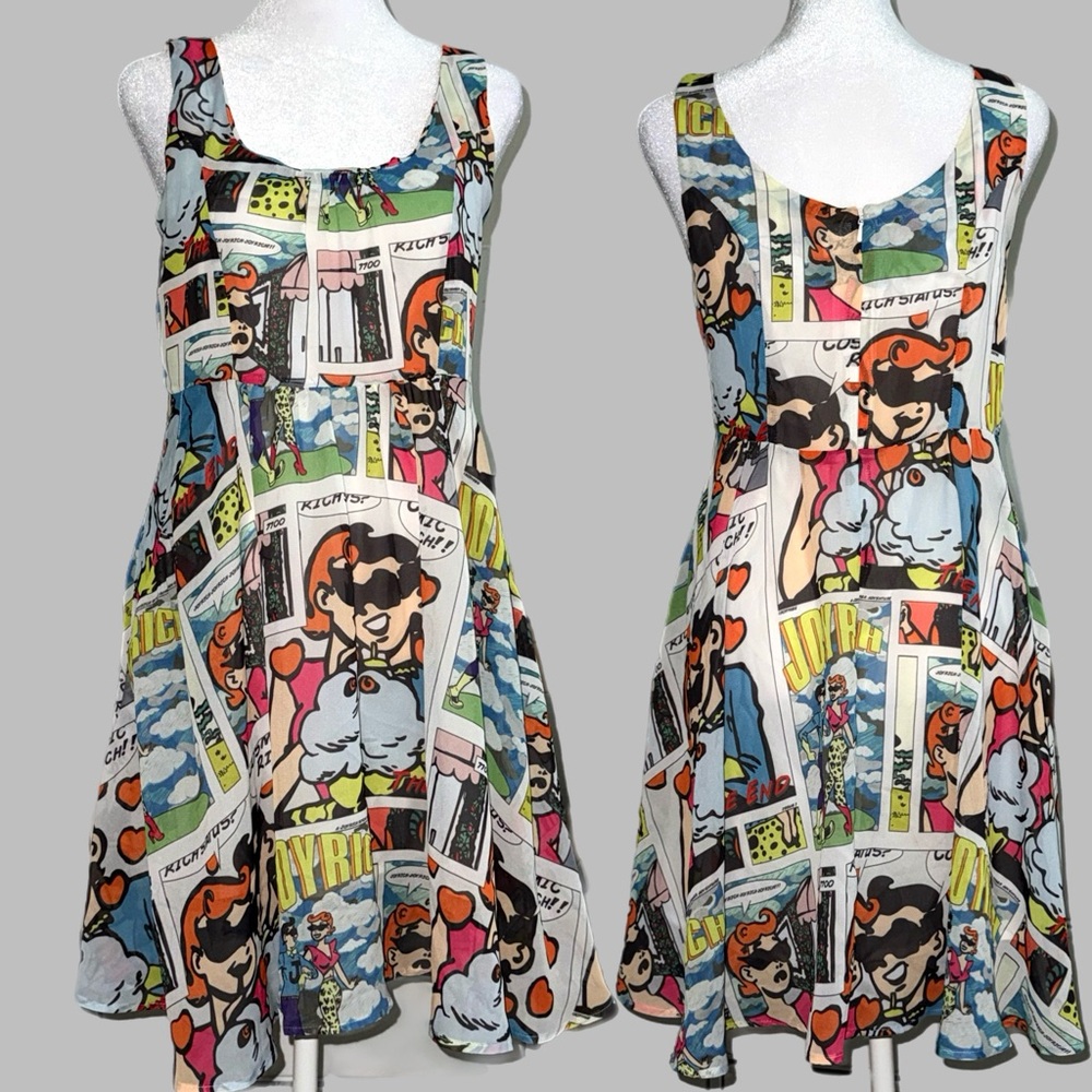 Colorful Comic Print Dress